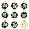 SUNNYCLUE Rack Plating Alloy Enamel Pendants FIND-SC0003-84-1