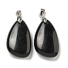 Natural Obsidian Pendants G-G147-02P-04-1