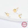 3Pcs 3 Style 925 Sterling Silver Stud Earrings IL9248-01-3