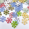Christmas Snowflake Wooden Buttons XMAS-PW0001-225-3