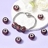 Handmade Silver Foil Glass European Beads X-LPDL-R008-02-4