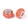 Opaque Resin European Beads RESI-T057-29J-3
