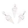 Natural Quartz Crystal Gemstone Pendants G-D458-06P-06-RS-1