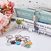 8Pcs 8 Styles Gemstone Keychains KEYC-FH00004-5