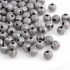 Spray Painted Acrylic Beads ACRP-Q018-6mm-014-1