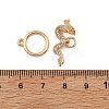 SHEGRACE Dragon Brass Micro Pave Clear Cubic Zirconia Toggle Clasps XGRQ58581-788G-3