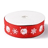 1 Roll Christmas Printed Polyester Grosgrain Ribbons OCOR-YW0001-05C-1