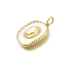 Brass Enamel Pendants KK-K400-20G-01-2