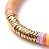 Handmade Polymer Clay Heishi Beads Stretch Bracelets Set BJEW-JB07364-12