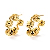 Twist C-shape Stud Earrings for Her EJEW-C002-21G-RS-1