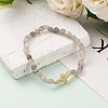 Nuggets Natural Labradorite Stretch Beaded Bracelets BJEW-JB05805-04-4