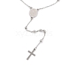304 Stainless Steel Rosary Bead Necklaces For Religion STAS-B021-02P-3