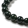 8.5mm Round Natural Moss Agate Beaded Stretch Bracelets BJEW-C074-01P-4