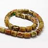 Column Natural Dragon Blood Jasper Beads Strands G-K070-11-2