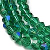 Transparent Electroplate Glass Beads Strands EGLA-A039-T3mm-L10-3