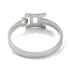 Non-Tarnish Constellations 304 Stainless Steel Open Cuff Ring for Women RJEW-L122-001P-08-3