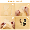 2 Styles Rotatable Acrylic Eyeglasses Frame Riser Display Stands DIY-FH0007-49-3
