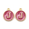 Golden Plated Alloy Enamel Charms X-ENAM-S118-08J-1