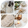 CHGCRAFT Hand-Woven Cotton Rope Placemat Simple Tassel Coasters AJEW-CA0002-13-6