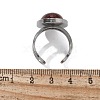 Oval Natural Carnelian Finger Rings RJEW-M062-02P-04-3