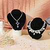 Plastic Covered with Velvet Necklace Bust Display Stands NDIS-WH0008-01-5