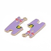 Alloy Enamel Pendants ENAM-C006-03KCG-02-3