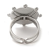 Ion Plating(IP) 304 Stainless Steel Finger Rings RJEW-C109-04P-3