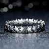 Anti-Tarnish Star Rhodium Plated 925 Sterling Silver Finger Rings RJEW-FF0003-07-17mm-4