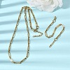 304 Stainless Steel Paperclip Chains Bracelet & Necklace Jewelry Sets SJEW-L199-21G-1