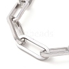 Tarnish Resistant 304 Stainless Steel Paperclip Chain Bracelet for Men Women BJEW-E031-04P-01-2