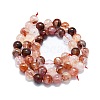 Natural Red Hematoid Quartz/Ferruginous Quartz Beads Strands G-K245-A02-04-2