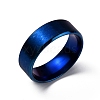 Stainless Steel Wide Band Finger Rings for Women Men RJEW-WH0009-13F-BU-1