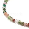 Mini Natural Indian Agate Beaded Stretch Bracelets BJEW-JB07669-04-5