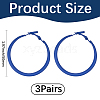 3 Pairs Spray Painted Alloy Hoop Earrings EJEW-SP0001-21B-2