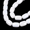 Electroplate Opaque Glass Beads Strands EGLA-Q132-03B-C01-3