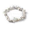 Synthetic White Howlite Chip Bead Stretch Bracelets for Children BJEW-JB06388-07-2