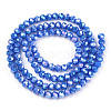 Electroplate Glass Beads Strands EGLA-A034-P10mm-B21-3