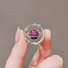 Planet Alloy Rhinestone Brooches for Women PW-WG35585-02-1