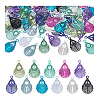 88Pcs 11 Colors Spray Printed 430 Stainless Steel Pendants STAS-PH0007-16-6