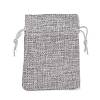 Polyester Imitation Burlap Packing Pouches Drawstring Bags ABAG-XCP0001-06-2