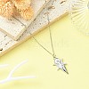 Non-Tarnish 304 Stainless Steel Pendant Necklace for Women NJEW-JN04387-4