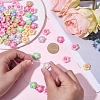 100Pcs Electroplated Opaque Resin Beads RESI-SP0001-59A-3
