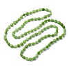 Natural Dyed Malaysia Jade Tumble Stone Nuggets Beaded Long Necklaces for Women NJEW-F340-A07-2
