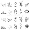 100Pcs 10 Styles Tibetan Style Alloy Charms TIBEP-CJ0003-17-1