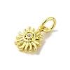 Brass Micro Pave Cubic Zirconia Charms KK-M283-23E-01-2