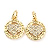 Brass Micro Pave Cubic Zirconia Charms ZIRC-SZ0004-53-1