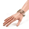 5-Loop Natural Labradorite Chip Beaded Wrap Bracelets for Women BJEW-JB01517-07-3