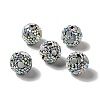 Polymer Clay Rhinestone Beads RGLA-D050-02B-2