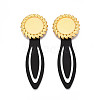 Alloy & Iron Bookmark Cabochon Settings PALLOY-N184-06G-1