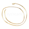 Brass Herringbone Chain Necklaces NJEW-B079-05A-5